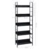 vidaXL 5-Layer Book Shelf Black 60x27.6x158.5 cm Engineered Wood - Image 8