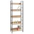 vidaXL 5-Layer Book Shelf Oak 60x27.6x158.5 cm Engineered Wood - Image 2