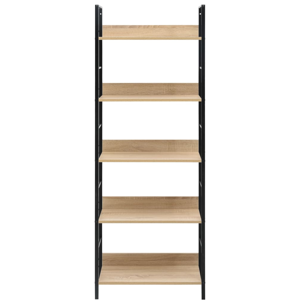 8719883890630_g_en_hd_2 vidaXL 5-Layer Book Shelf Oak 60x27.6x158.5 cm Engineered Wood - Image 4