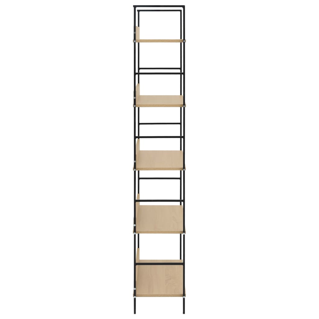 8719883890630_g_en_hd_3 vidaXL 5-Layer Book Shelf Oak 60x27.6x158.5 cm Engineered Wood - Image 5