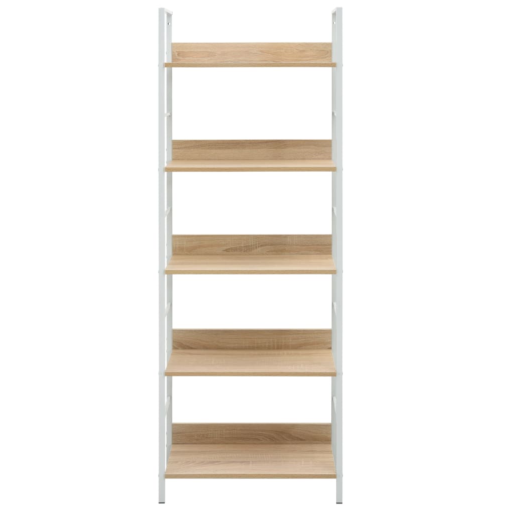 8719883890654_g_en_hd_2 vidaXL 5-Layer Book Shelf Oak 60x27.6x158.5 cm Engineered Wood - Image 4