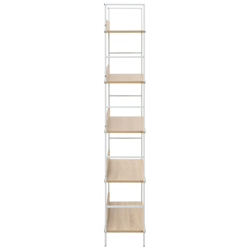 8719883890654_g_en_hd_3 vidaXL 5-Layer Book Shelf Oak 60x27.6x158.5 cm Engineered Wood - Image 5