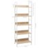 vidaXL 5-Layer Book Shelf Oak 60x27.6x158.5 cm Engineered Wood - Image 8