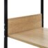 vidaXL Small Straight Book Shelf Black and Oak 33.5x39.6x79.7 cm Engineered Wood - Image 6