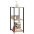 vidaXL Small Straight Book Shelf Black and Oak 33.5x39.6x79.7 cm Engineered Wood