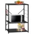 vidaXL Microwave Cabinet Black 60x39.6x79.5 cm Engineered Wood