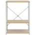 vidaXL Microwave Cabinet White and Oak 60x39.6x79.5 cm Engineered Wood - Image 3