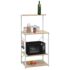 vidaXL Microwave Cabinet White and Oak 60x39.6x123 cm Engineered Wood