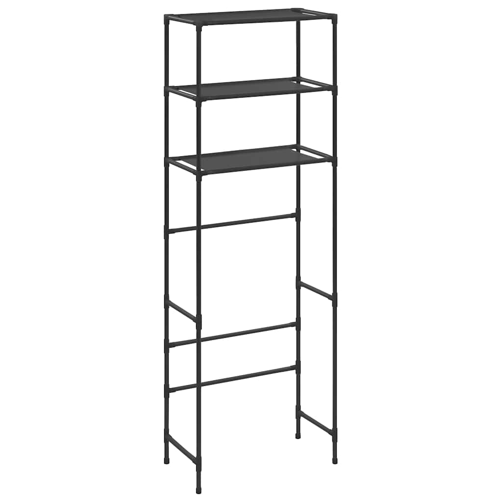 8719883890982_a_en_hd_1 vidaXL 3-Tier Storage Rack over Toilet Black 53x28x169 cm - Image 2