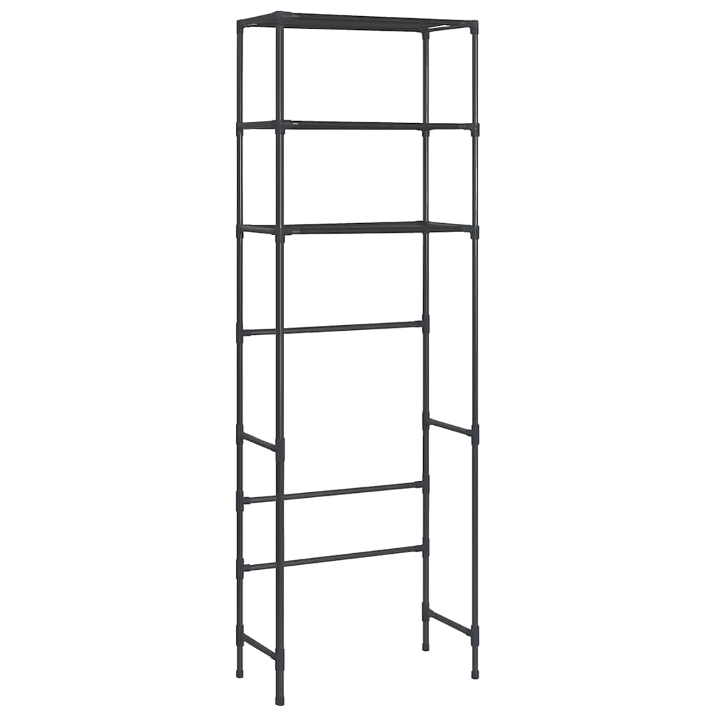 8719883890982_g_en_hd_3 vidaXL 3-Tier Storage Rack over Toilet Black 53x28x169 cm - Image 6