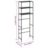 vidaXL 3-Tier Storage Rack over Toilet Black 53x28x169 cm - Image 9