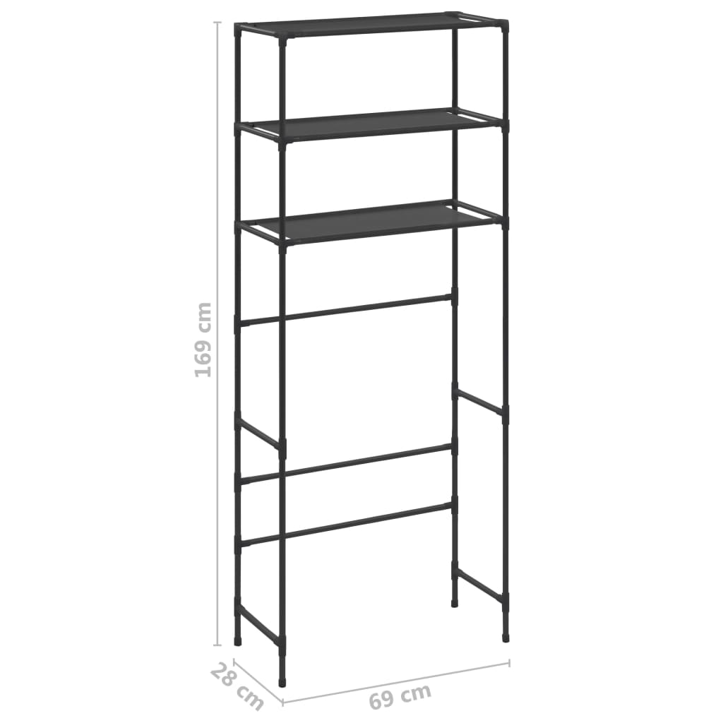 8719883890999_g_en_hd_6 vidaXL 3-Tier Storage Rack over Laundry Machine Black 69x28x169 cm - Image 9