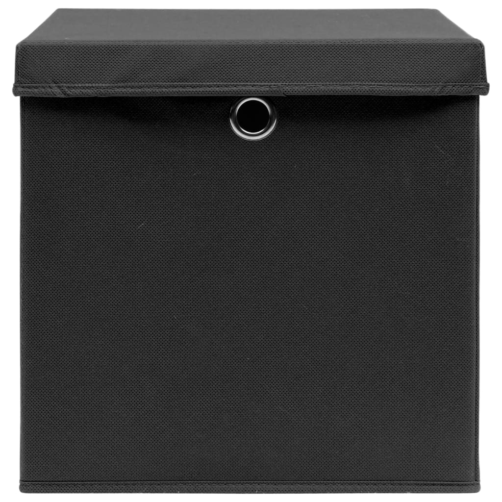8719883891026_g_en_hd_2 vidaXL Storage Boxes with Lids 4 pcs Black 32x32x32 cm Fabric - Image 3