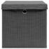 vidaXL Storage Boxes with Lids 4 pcs Grey 32x32x32 cm Fabric - Image 4