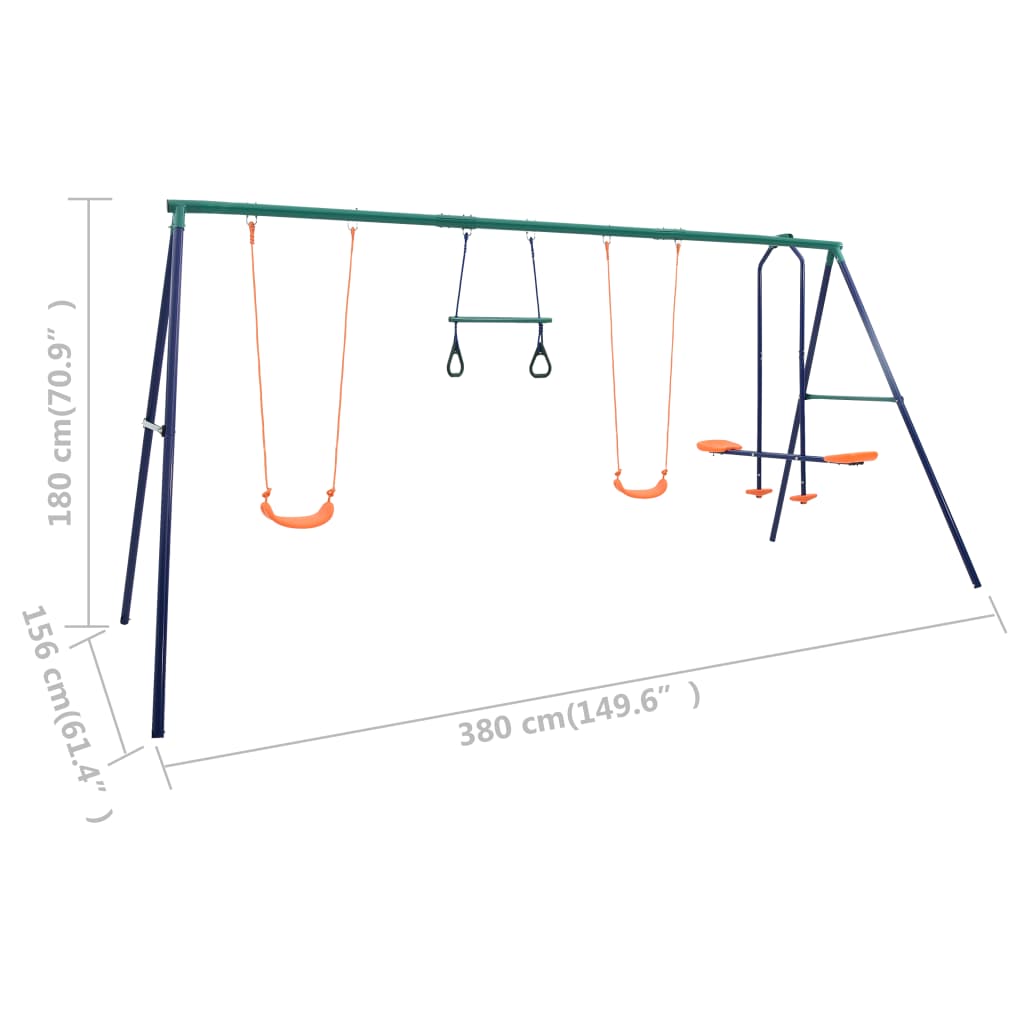 8719883891460_g_en_hd_9 vidaXL Swing Set with Gymnastic Rings and 4 Seats Steel - Image 10