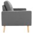 vidaXL 2-Seater Sofa Light Grey Fabric - Image 4