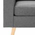vidaXL 2-Seater Sofa Light Grey Fabric - Image 6
