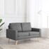 vidaXL 2-Seater Sofa Light Grey Fabric