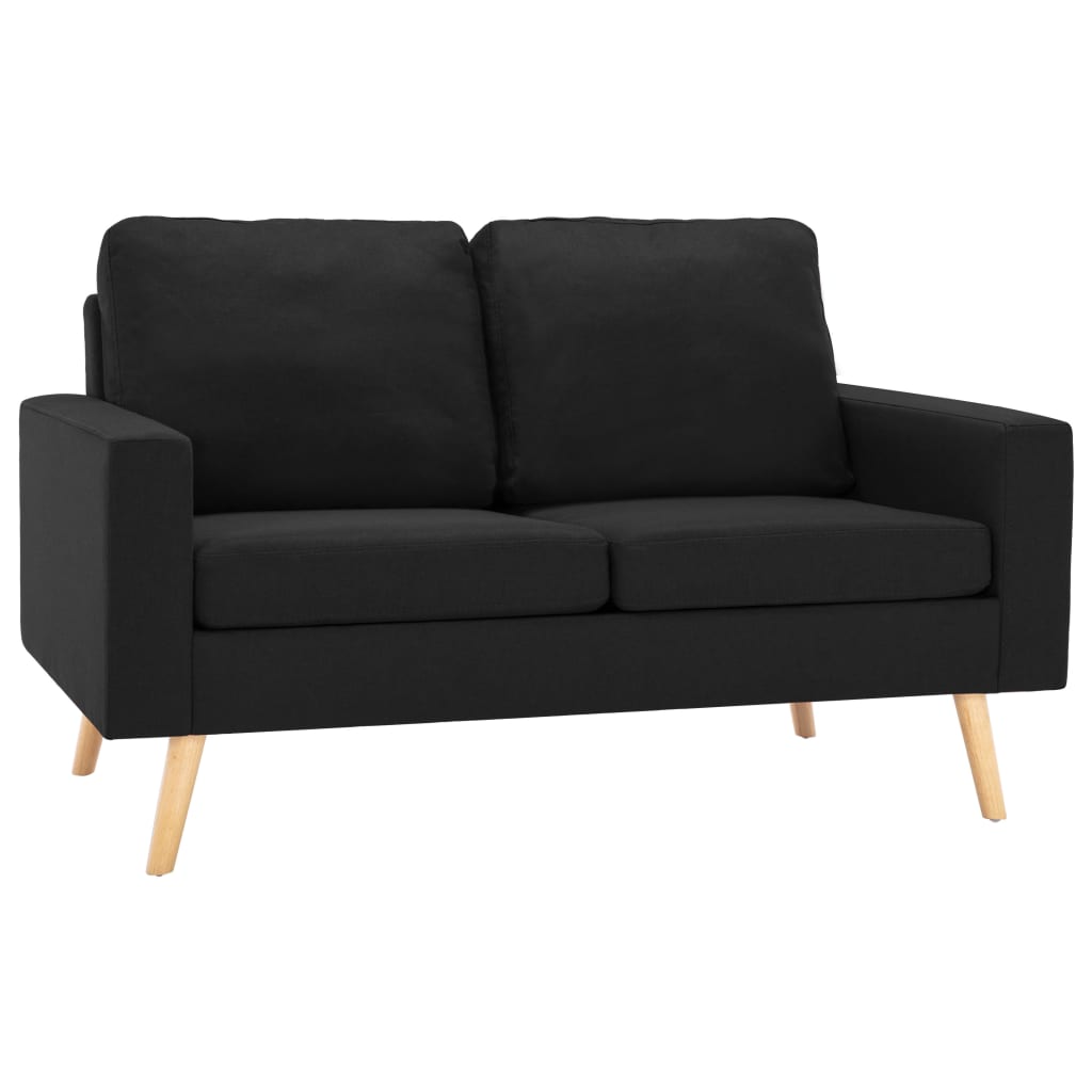8719883892719_a_en_hd_1 vidaXL 2-Seater Sofa Black Fabric - Image 2