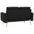 vidaXL 2-Seater Sofa Black Fabric - Image 5