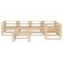 vidaXL 6 Piece Garden Lounge Set Pallets Wood - Image 2