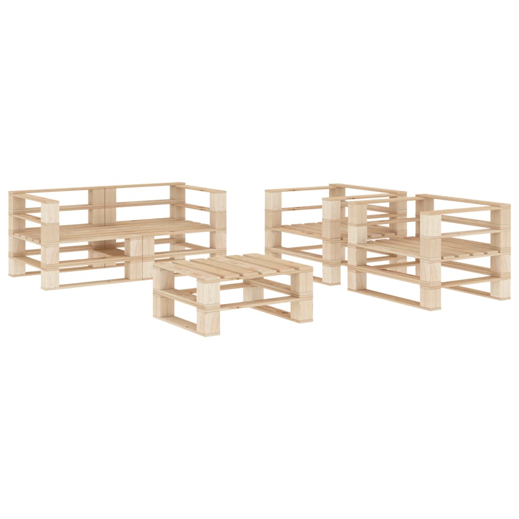 8719883899084_a_en_hd_1 vidaXL 5 Piece Garden Lounge Set Pallets Wood - Image 1