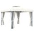 vidaXL Gazebo with Curtain 3x3 m Cream White Aluminium - Image 4