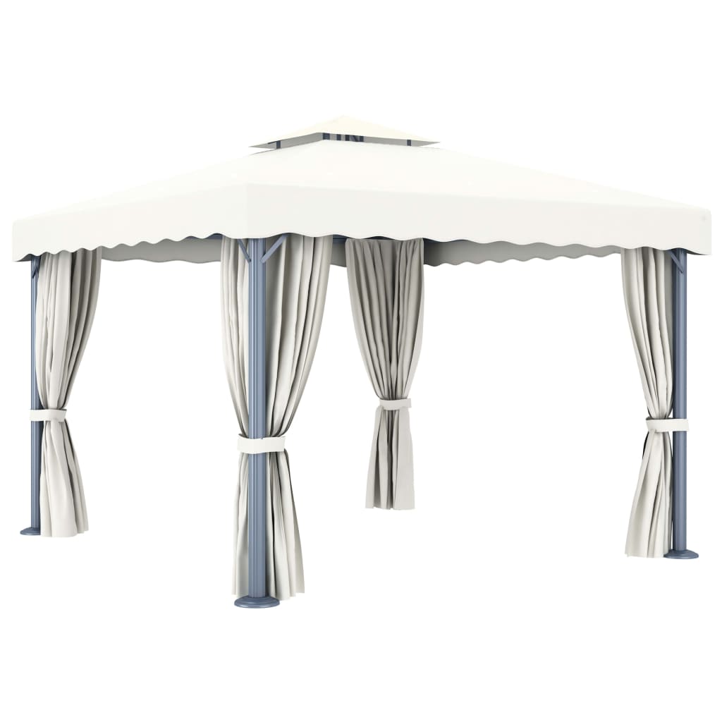 8719883910833_g_en_hd_3 vidaXL Gazebo with Curtain 3x3 m Cream White Aluminium - Image 4