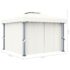 vidaXL Gazebo with Curtain 3x3 m Cream White Aluminium - Image 6