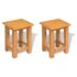 vidaXL End Tables 2 pcs 27x24x37 cm Solid Oak Wood