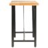 vidaXL 9 Piece Bar Set Solid Acacia Wood. Genuine Leather & Canvas - Image 4