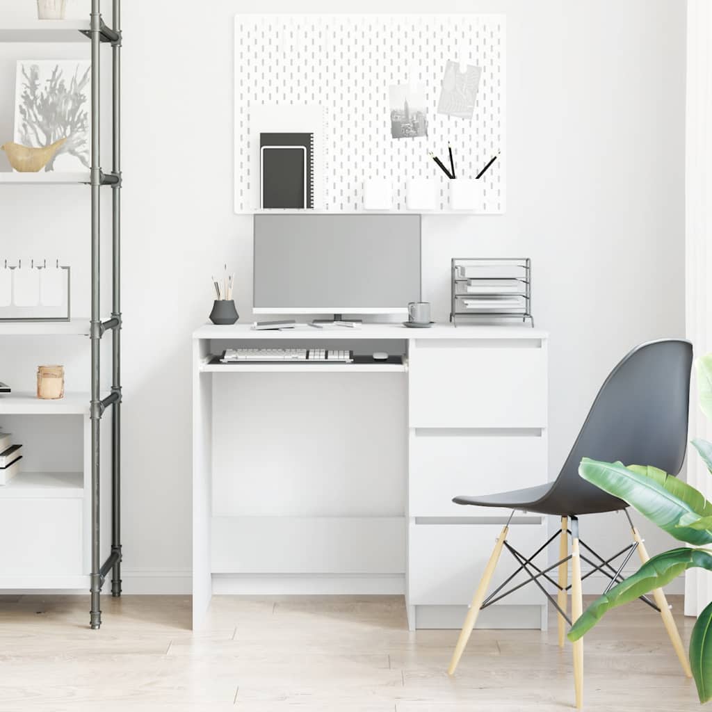 8719883914350_g_en_hd_1 vidaXL Desk White 90x45x76 cm Engineered Wood - Image 3
