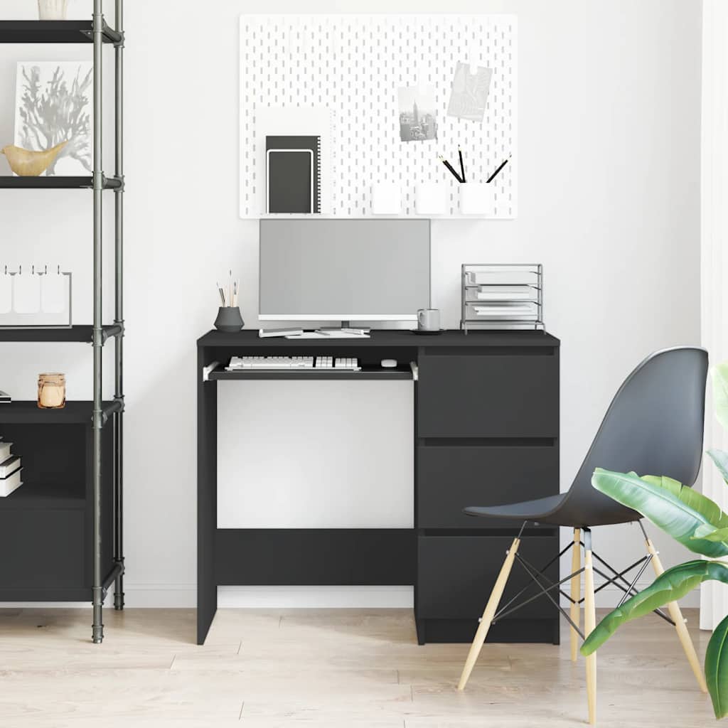 8719883914367_g_en_hd_1 vidaXL Desk Black 90x45x76 cm Engineered Wood - Image 3