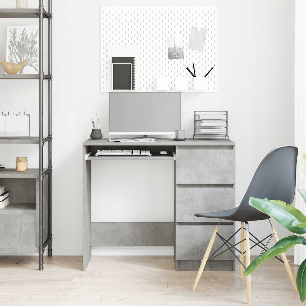 8719883914398_g_en_hd_1 vidaXL Desk Concrete Grey 90x45x76 cm Engineered Wood - Image 3