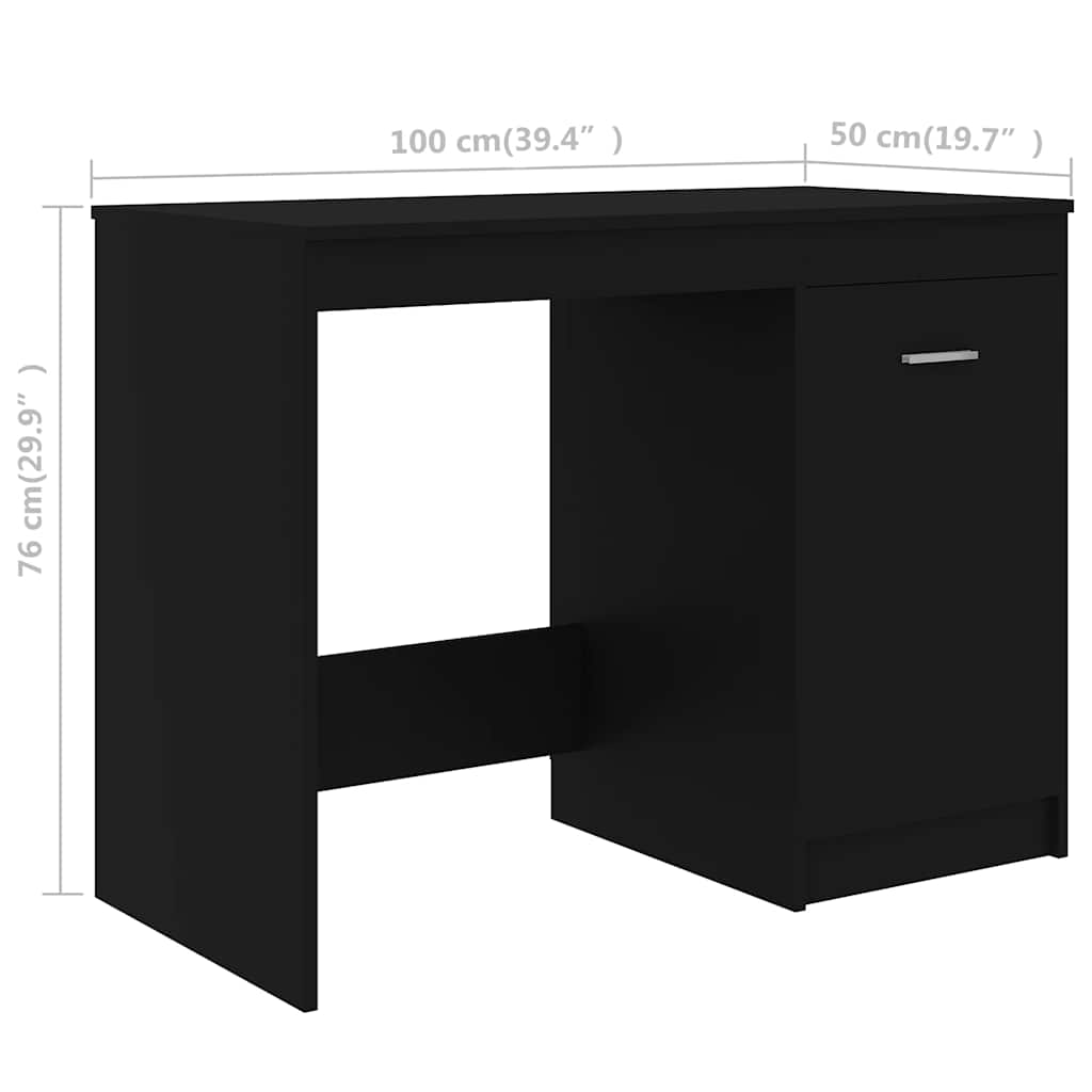 8719883914992_g_en_hd_7 vidaXL Desk Black 100x50x76 cm Engineered Wood - Image 9