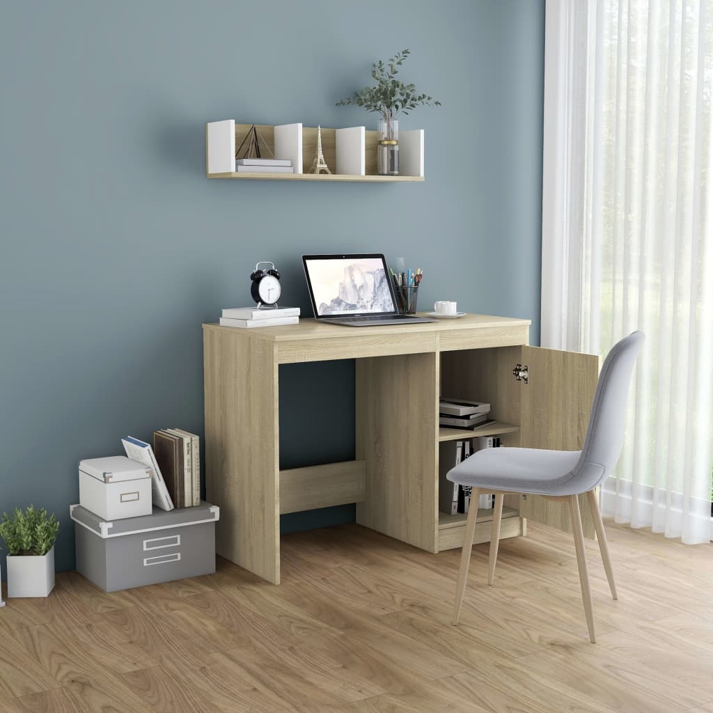 8719883915012_g_en_hd_1 vidaXL Desk Sonoma Oak 100x50x76 cm Engineered Wood - Image 3
