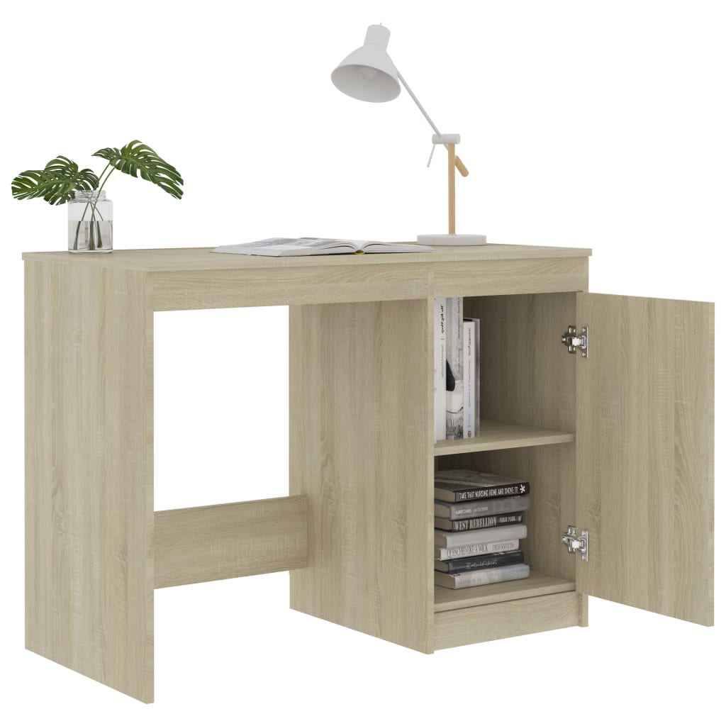 8719883915012_g_en_hd_4 vidaXL Desk Sonoma Oak 100x50x76 cm Engineered Wood - Image 6