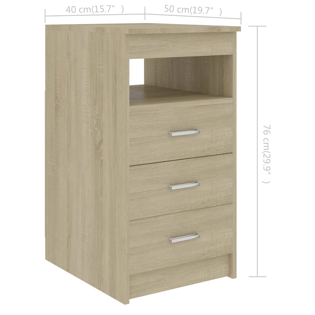 8719883915104_g_en_hd_4 vidaXL Drawer Cabinet Sonoma Oak 40x50x76 cm Engineered Wood - Image 7
