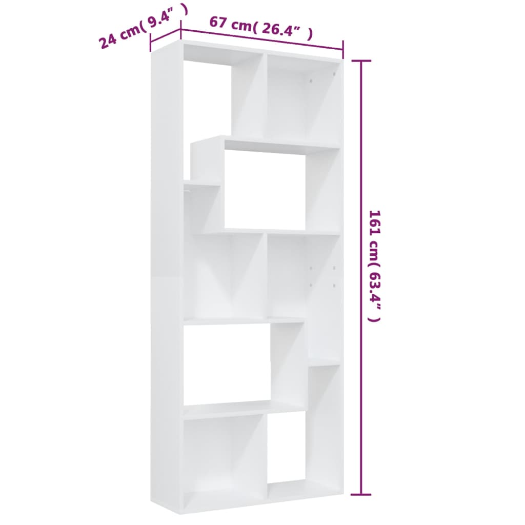 8719883915791_g_en_hd_8 vidaXL Book Cabinet White 67x24x161 cm Engineered Wood - Image 11