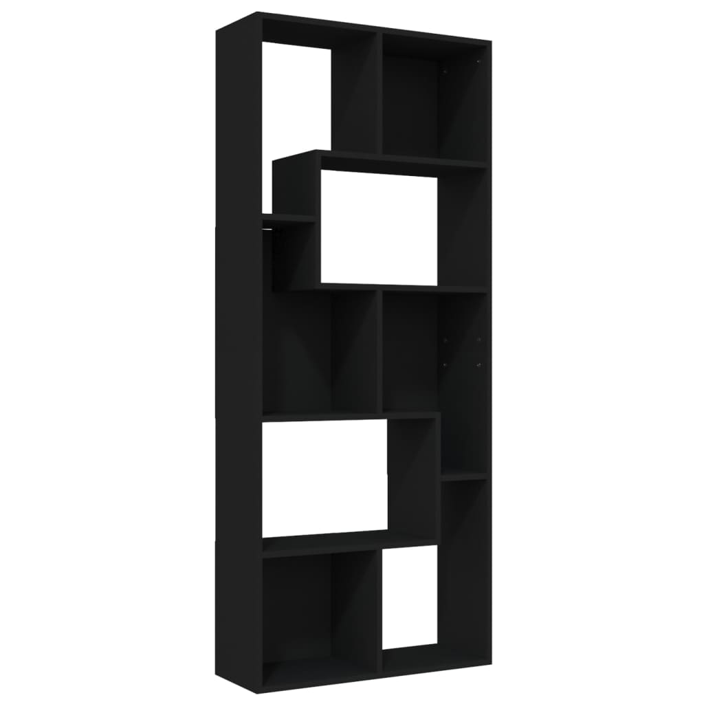 8719883915807_a_en_hd_1 vidaXL Book Cabinet Black 67x24x161 cm Engineered Wood - Image 2