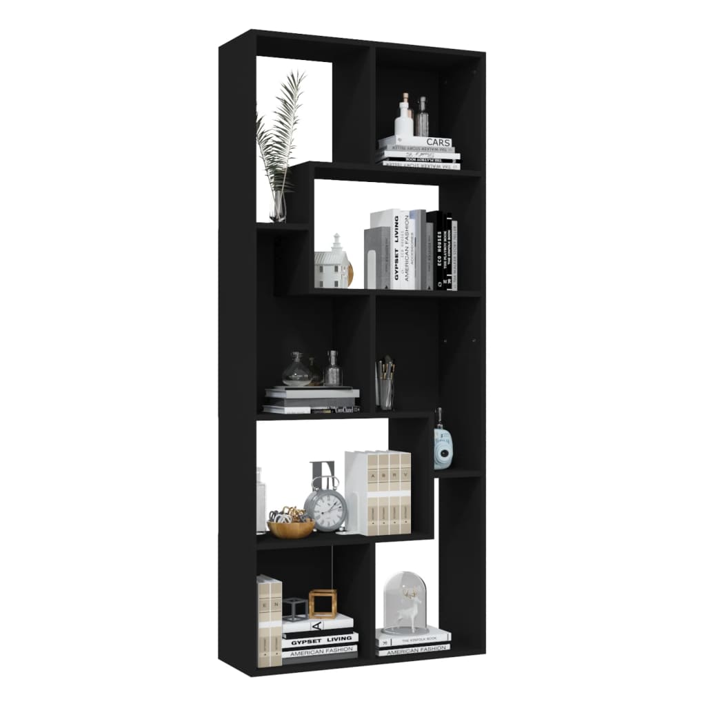 8719883915807_g_en_hd_2 vidaXL Book Cabinet Black 67x24x161 cm Engineered Wood - Image 5