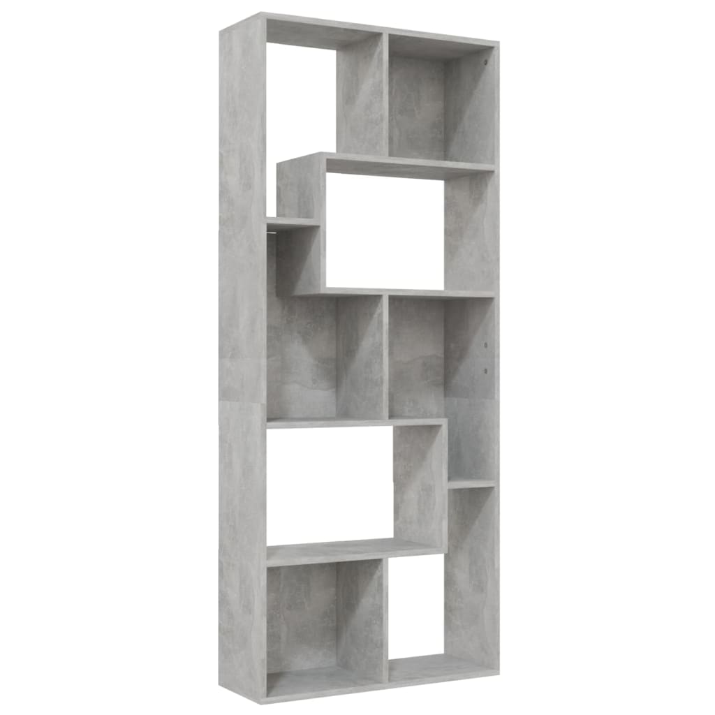 8719883915838_a_en_hd_1 vidaXL Book Cabinet Concrete Grey 67x24x161 cm Engineered Wood - Image 2