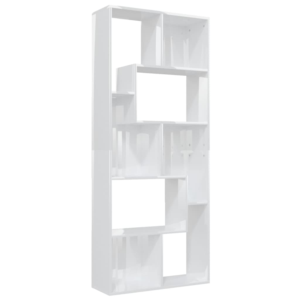 8719883915852_a_en_hd_1 vidaXL Book Cabinet High Gloss White 67x24x161 cm Engineered Wood - Image 2