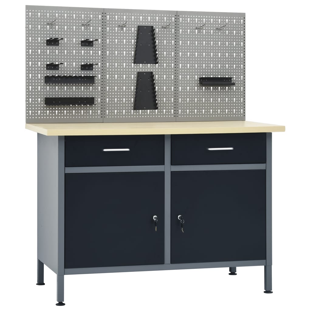 8719883919379_g_en_hd_1 vidaXL Workbench with Three Wall Panels - Image 2