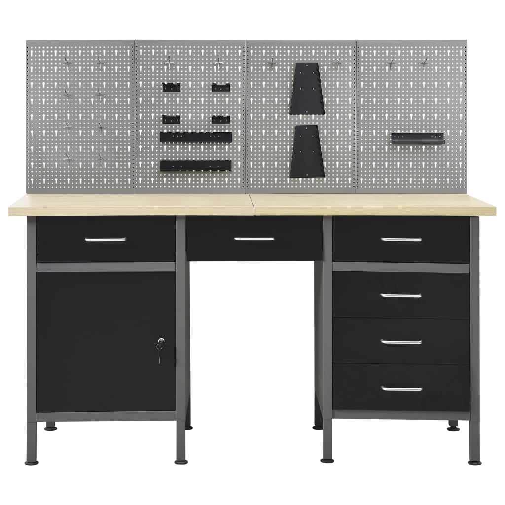 8719883919386_g_en_hd_1 vidaXL Workbench with Four Wall Panels - Image 2
