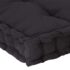 vidaXL Pallet Floor Cushions 2 pcs Cotton Black - Image 10