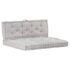 vidaXL Pallet Floor Cushions 2 pcs Cotton Grey