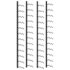 vidaXL Wall-mounted Wine Racks for 48 Bottles 2 pcs Black Iron