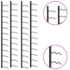 vidaXL Wall-mounted Wine Racks for 48 Bottles 2 pcs Black Iron - Image 4