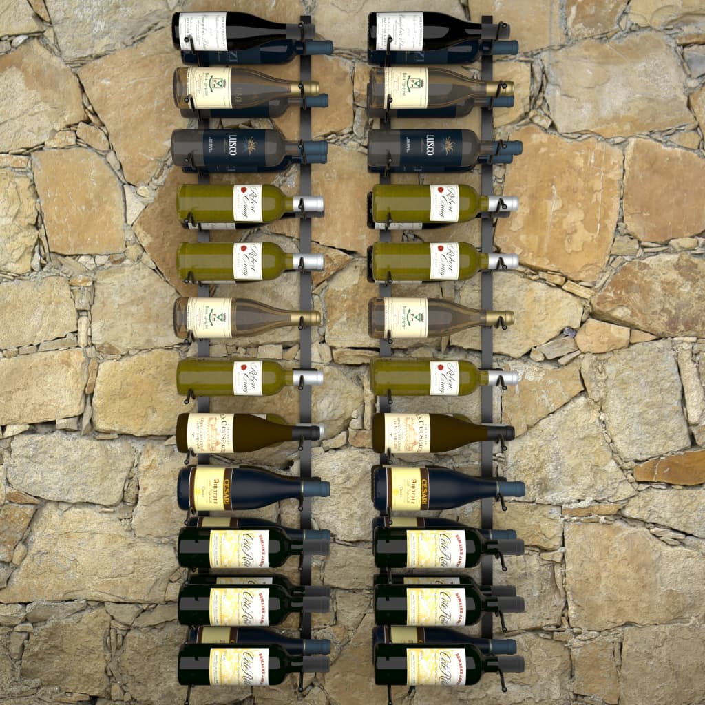 8719883978963_g_en_hd_4 vidaXL Wall-mounted Wine Racks for 48 Bottles 2 pcs Black Iron - Image 5